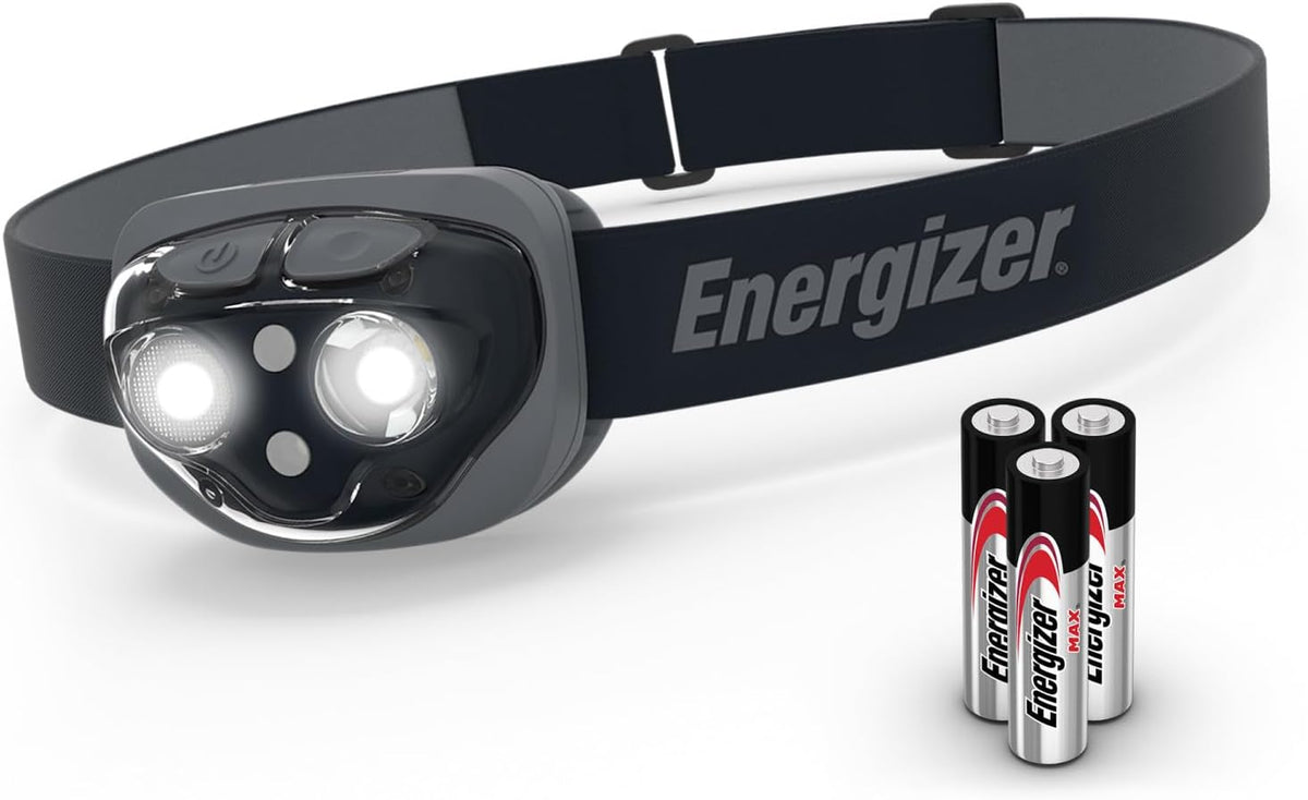 Energizer PRO LED Headlamp, IPX4 Water Resistant Headlamps, High-Performance Head Light for Outdoors, Camping, Running, Storm, Survival LED Light for Emergencies (Batteries Included)