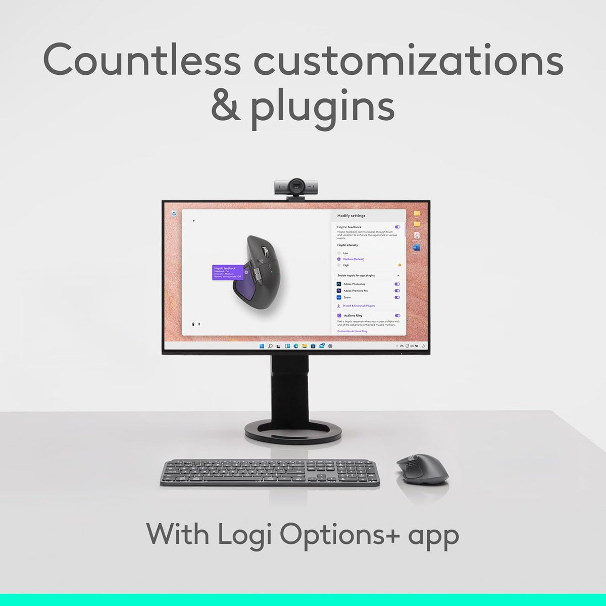 Logitech MX Master 4 for Mac, Ergonomic Bluetooth Mouse with Advanced Performance Haptic Feedback, Ultra-Fast Scrolling, USB-C Charging, MacOS, iPadOS, Windows - Space Black