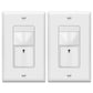 TOPGREENER PIR Motion Sensor Light Switch, Occupancy & Vacancy Motion Sensor Switch, 𝐎𝐩𝐞𝐫𝐚𝐛𝐥𝐞 𝐖𝐢𝐭𝐡𝐨𝐮𝐭 𝐆𝐫𝐨𝐮𝐧𝐝 𝐖𝐢𝐫𝐞, No Neutral Wire, Single Pole, TDOS5-HL-W-2PCS, White
