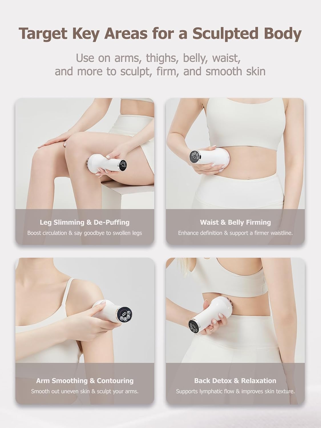 DiDEER Lymphatic Drainage Massager & Anti Cellulite Massage Tool, for Legs, Arms & Belly, Body,Helps Reduce Stretch Marks & Cellulite