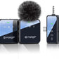 PQRQP 3 in 1 Microphone for iPhone/Android/Camera, Wireless Microphones, 328ft Transmission, 18H Battery Life, Mini Microphone for Record Interview, Vlogs, Tiktok, Bags & Cases