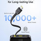 Baseus Portable Charger, 10000mAh Fast Charging Power Bank, 22.5W PD3.0 QC3.0 Battery Pack Built-in USB C Braided Cable, Travel Essentials for iPhone 17 16 15, iPad, S25/S24, Indoor/Outdoor
