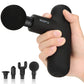 Mini Massage Gun, Powerful Fascial Gun Portable Deep Tissue Percussion Muscle Back Head Massager for Pain Relief with 4 Massage Heads High-Intensity Vibration Rechargeable Small Massage Gun