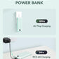 VRURC Portable Charger Built-in Cables and AC Wall Plug, USB C Power Bank 10000mAh, Travel Battery Portable Phone Charger Compact Lightweight External Battery Pack for Smart Phones, Tablets etc-Green