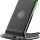 INIU Wireless Charger, 15W Fast Wireless Charging Station with Sleep-Friendly Adaptive Light Compatible with iPhone 17 16 15 14 13 12 Pro Max Samsung Galaxy S25 S24 S23 Note 20 Google etc