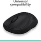 Logitech M185 Wireless Mouse, 2.4GHz with USB Mini Receiver, 12-Month Battery Life, 1000 DPI Optical Tracking, Ambidextrous, Compatible with PC, Mac, Laptop - Black