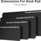 Aothia Non-Slip Waterproof PU Leather Desk Pad Protector for Mouse, Writing Desk, Office, Home, Laptop Blotter, 23.6" x 13.7", Black