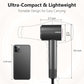Hair Dryer, High Speed Ionic Blow Dryer, 5X-Fast Drying, 2 Billion Negative Ions, Low Noise,160000 RPM, Compact Blow Dryer with Magnetic Diffuser for Faster Drying All Hair Types(Black Gray)