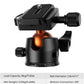 K&F CONCEPT 64 inch/163 cm Camera Tripod,Lightweight Travel Outdoor DSLR Tripods with 360 Degree Ball Head Load Capacity 17.6 lbs/8 kg,Cellphone Clip for Smartphone Live Streaming Vlog O234A1+BH-36