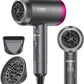 CONFU Ionic Blow Dryer 1600W, Portable Lightweight Fast Drying Negative Ion Hairdryer Blowdryer, 3 Heat Settings & Infinity Speed, with Diffuser and Concentrator Nozzle for Home & Travel