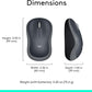 Logitech M185 Wireless Mouse, 2.4GHz with USB Mini Receiver, 12-Month Battery Life, 1000 DPI Optical Tracking, Ambidextrous PC/Mac/Laptop - Swift Grey
