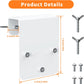 Gutter Mount Compatible with WYZE Solar Cam Pan, No-Drilling Metal Security Camera Bracket Mounting for Outdoor Use - White