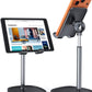 LISEN Cell Phone Stand Adjust for iPhone Phone Holder for Desk Recording, Gifts Women Office Desk Accessories PC Gaming Essentials Kitchen Gadgets Fit OtterBox Case Switch iPad Air Tablet 4-10 in