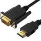 PANPEO HDMI to VGA Adapter Cable 6ft, Gold-Plated Connectors - Compatible with Laptop, Monitor, Projector, TV, Xbox, Roku