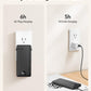 Portable Charger,Power Bank Built-in Cables and AC Wall Plug,VRURC USB C Portable Bank 10000mAh,Travel Essentials Phone Charger Compact Lightweight External Battery Pack for Smart Phones,Tablets-Black
