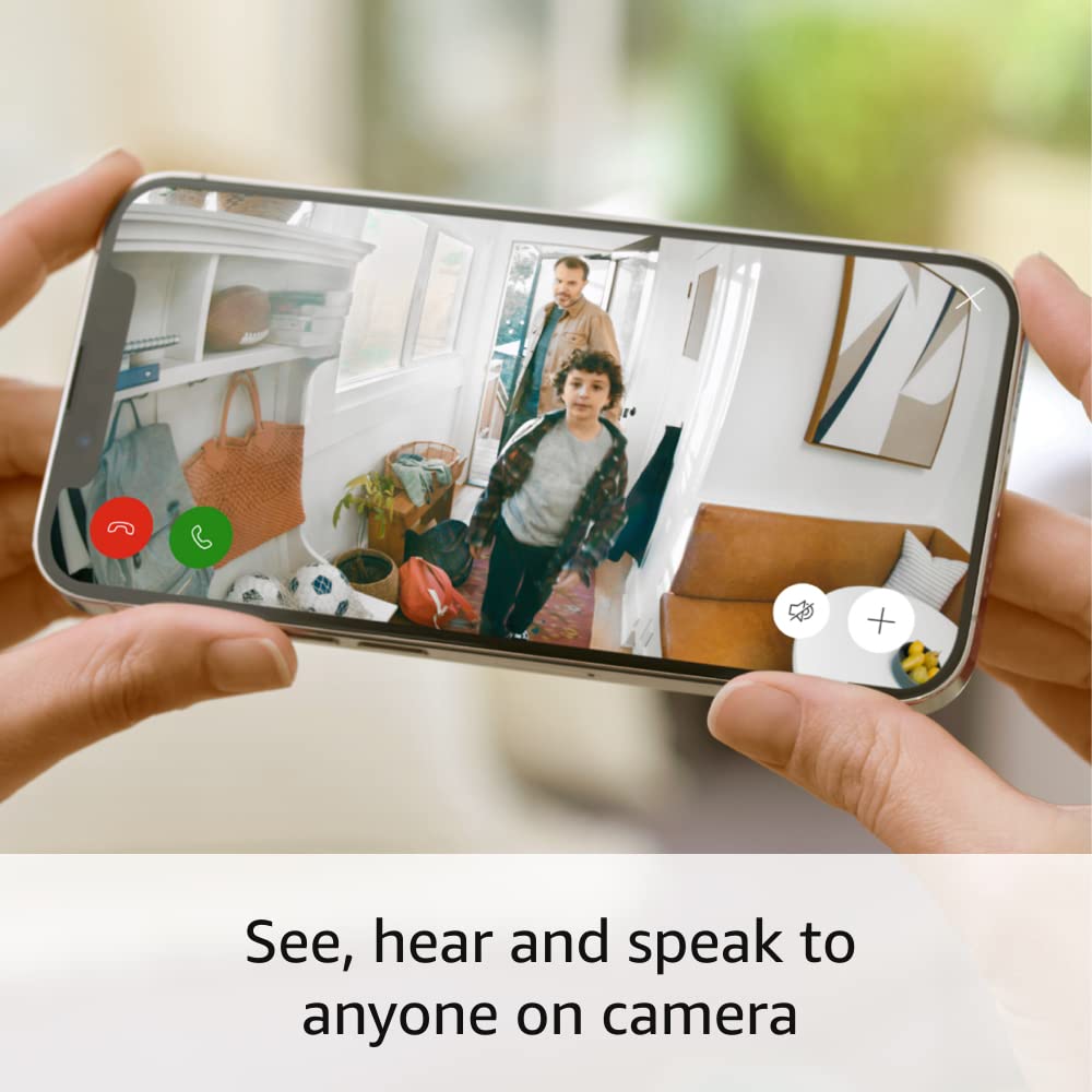 Ring Indoor Cam, Home or business security in 1080p HD video, White