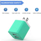 6Pack USB Wall Charger, iGENJUN 2.4A Dual USB Port Cube Power Plug Adapter Fast Phone Charger Block Charging Box Brick for iPhone 17/17 Pro/17 Pro Max/16, Samsung Galaxy, Pixel, LG, Android-Colorful