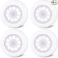 STAR-SPANGLED 4 Pack 3.1” Dimmable Push Tap Lights, Stick on LED Touch Puck Lights AA Battery Operated, 3 Color Modes Sticky Button Lamps for Classroom, Kitchen, Under Cabinet, Closet