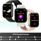 FITVII Health & Fitness Tracker (Answer/Make Calls), Smart Watch with 24/7 Heart Rate and Blood Pressure, Sleep Tracking, Blood Oxygen Monitor, 120+ Sport Modes Activity Tracker for Women Men