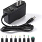12V 2A Power Supply Adapter with 8 Tips – Universal 12V 2000mA Charger for LED Strip, CCTV, Router, GPS & More (6FT Cable)