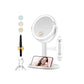 Makeup Mirror with Lights, Double Sided 1x/20x Magnifying Mirror with Light, Rechargeable 3 Color Lights and Adjustable Brightness, 360° Rotation Detachable Comes with Tweezer(White)