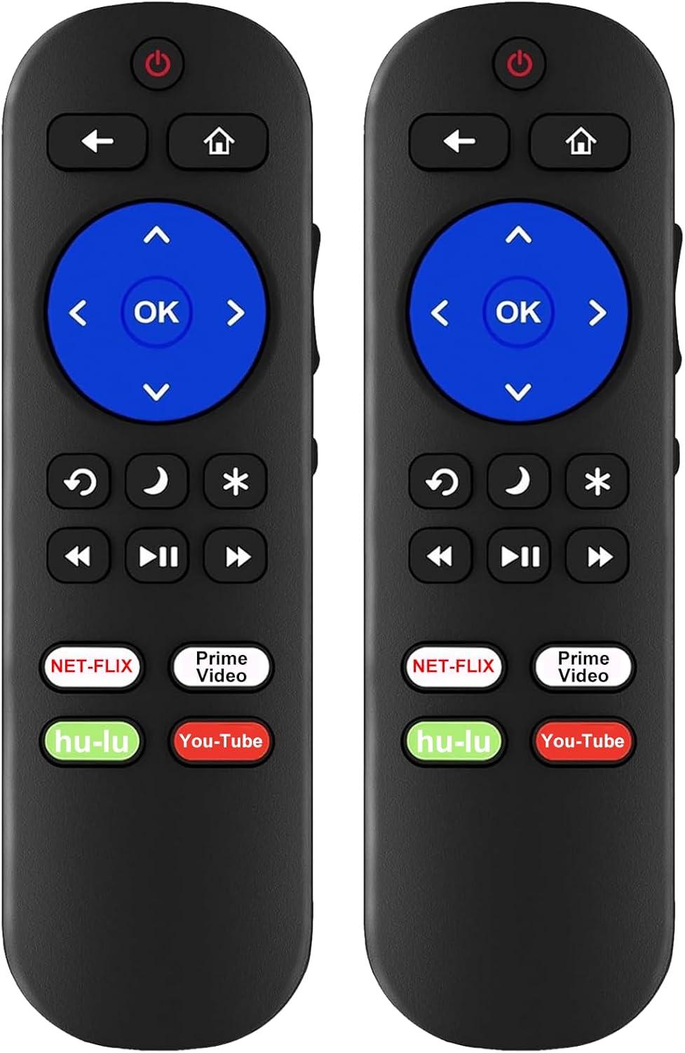 Pack of 2 IR Remote Only for Roku Built-in TV Remote,for Hisense/TCL/Onn/Element/Sharp/Haier/Hitachi/LG/Sanyo/JVC/Magnavox/RCA/Philips/Westinghouse Roku Series Smart TV, Not for Others Roku or TV