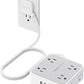 TESSAN Surge Protector Power Strip, 5 Ft Flat Plug Extension Cord with 3 USB (1 USB C) 8 Outlets, 1250W, 900J Protection, 3 Sided Outlet Extender with Power Switch for Office, Dorm Room Essentials