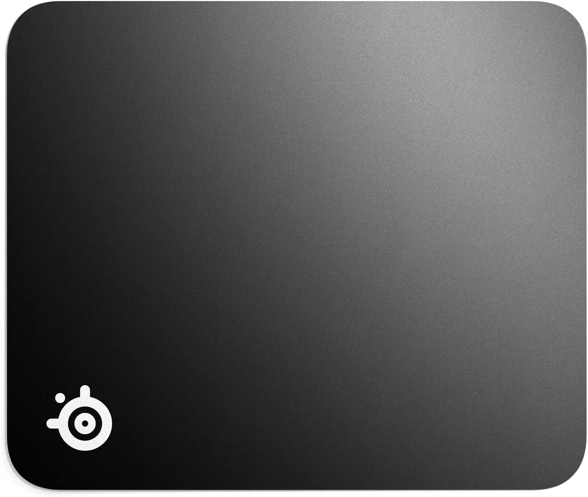 SteelSeries QcK Medium Gaming Mousepad — Black — Non-Slip Silicone Rubber Base — Peak Tracking and Stability — Optimized for Gaming Sensors — 320 mm x 270 mm — FPS, MOBAs, RTS, MMO