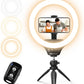 UBeesize 12" Desk Ring Light with Stand & Phone Holder - Adjustable Studio Light for Photography，Zoom Meetings, YouTube, TikTok, Live Streaming