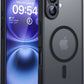 TOCOL Magnetic for iPhone 16 Case, Compatible with Magsafe, Upgraded Full Camera Protection, Drop Protection, Translucent Matte Back Bumper Phone Cover 6.1-Inch（Black）