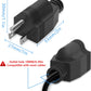 Replacement Plugs, 3 Pack 3 Prong Replacement Plug with 1 Screwdriver, Extension Cord Ends, ReplacementPlug 3 Prong , Neutral Ground Bonding Plugg, 3 Wire 15A 125V Male Plug, Black