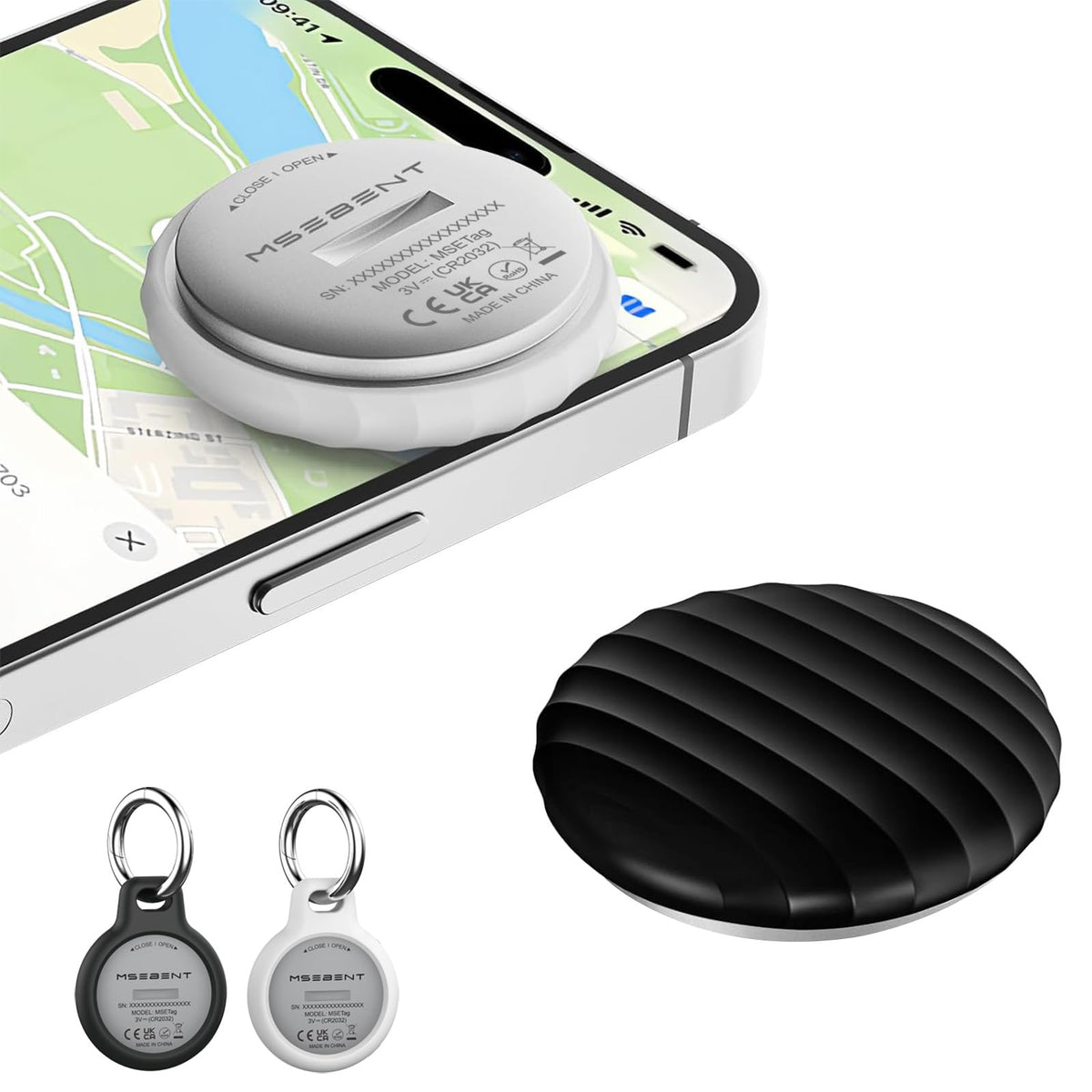 Air Tracker Tag - 2 Pack [Apple MFi Certified] Bluetooth Trackers Works with Apple Find My (iOS Only) - IP67 Waterproof Item Finders | Track Keys, Wallet, Luggage, Backpack