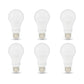 Basics A19 LED Light Bulbs, 100W Equivalent, 15W Energy Efficient, E26 Standard Base, Soft White 2700K, Non-Dimmable, 10,000 Hour Lifetime, 6-Pack