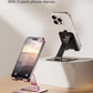 Nulaxy 2 Pack Dual Folding Cell Phone Stand, Fully Adjustable Phone Holder for Desk, Compatible with iPhone 17 16 15 14 13 12 11, Nintendo Switch, All Phones, Black & Rose Gold