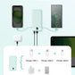 VRURC Portable Charger Built-in Cables and AC Wall Plug, USB C Power Bank 10000mAh, Travel Battery Portable Phone Charger Compact Lightweight External Battery Pack for Smart Phones, Tablets etc-Green