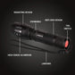 LED Emergency Handheld Flashlight, 4 Pack, Adjustable Focus, Water Resistant with 5 Modes, Best Tactical Torch for Hurricane, Camping, Dog Walking