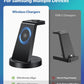 Wireless Charger for Samsung: 3 in 1 Wireless Charging Station for Samsung Galaxy Watch 8 7 6 5 4 3 Pro Classic Galaxy Buds - Charger Dock Stand for S25 S24 Ultra S23 S22 S21 Note Z Fold Android