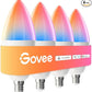 Govee E12 Led Bulb, Smart Light Bulbs Work with Matter, Alexa, Google Assistant, WiFi Candelabra Bulbs 40 Watt Equivalent, RGBWW Color Changing Light Bulb, 2.4GHz Only, 450 LM, 4 Pack