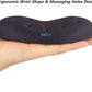 BRILA Ergonomic Memory Foam Mouse Wrist Rest Support Pad Cushion for Computer, Laptop, Office Work, PC Gaming - Massage Holes Design - Wrist Pain Relief (Black Mouse Wrist Rest)