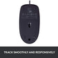 Logitech B100 Wired Mouse for Computer and Laptop, USB Corded Mouse, Right or Left Hand Use - Black