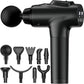 Massage Gun, Muscle Massage Gun for Athletes Handheld Electric Deep Tissue Back Massager, Percussion Massage Device for Pain Relief with 30 Speed Levels 9 Heads Black