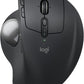 Logitech MX Ergo S Advanced Wireless Trackball Mouse, USB-C Rechargeable Wireless Ergonomic Mouse with Bluetooth and Encrypted Dongle, 6 Programmable Buttons, for PC/Mac - Graphite