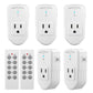 BN-LINK Wireless Remote Control Outlet Electrical Switch for Lights, Fans, Christmas Lights, Small Appliance, 100ft Long Range White (Learning Code, 5Rx-2Tx) 1200W/10A, ETL & FCC Certified