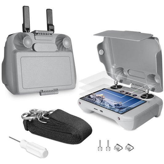 Arzroic RC 2 Protective Sun Hood Kit with Screen Protector & Neck Lanyard for DJI Mini 5 Pro/Avata 360/Mini 4 Pro/Mavic 4 Pro/Flip/Air 3S/Air 3 Accessories