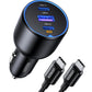 UGREEN 130W USB C Car Charger, PD 100W +PD 30W Type C Car Charger Adapter Compatible with iPhone 17/17 Air/17 Pro/17 Pro Max/16/15/14/13/12 Series, Galaxy S24 S23 Ultra, iPad, MacBook, and More