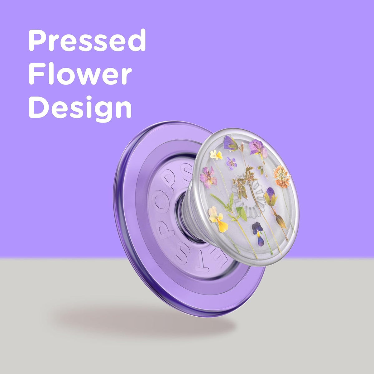 PopSockets Phone Grip with Expanding Kickstand, Adhesive Grip, Cute PopSockets - Purple Fields