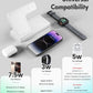 Wireless Charger Stand Charging Station: 3 in 1 Charger Stand Multiple Devices for Apple - iPhone 17 16e 16 15 14 Pro Max 13 12 - Watch 11 10 9 8 7 6 5 4 3 2 SE and Ultra Series-Airpods 4 3 Pro, White
