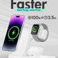 Wireless Charger Stand Charging Station: 3 in 1 Charger Stand Multiple Devices for Apple - iPhone 17 16e 16 15 14 Pro Max 13 12 - Watch 11 10 9 8 7 6 5 4 3 2 SE and Ultra Series-Airpods 4 3 Pro, White
