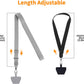 CACOE Phone Lanyard 2 Pack-2× Adjustable Neck Strap,2× Phone Patches,Universal Cell Phone Multifuctional Patch Lanyards Compatible with Most Smartphones(Black+Gray)