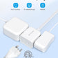 TROND Flat Extension Cord 6ft with 360° Rotating Plug, Low Profile Small Power Strip, 3 Prong Grounded Outlets Cube, 13A, SPT 16/3 Gauge Cable, for Indoor Home Office Cruise Travel Essentials, White